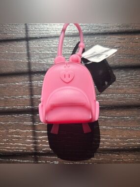 Bath and Body Works Pink Silicone Backpack Hand Sanitizer Holder